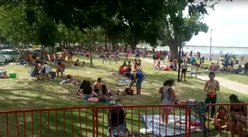 Multitudes colman las playas de Quilmes y Bernal en una jornada que alcanz los 36,5