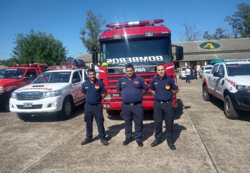 Tres bomberos solanenses se encuentran en Corrientes para luchar contra el fuego