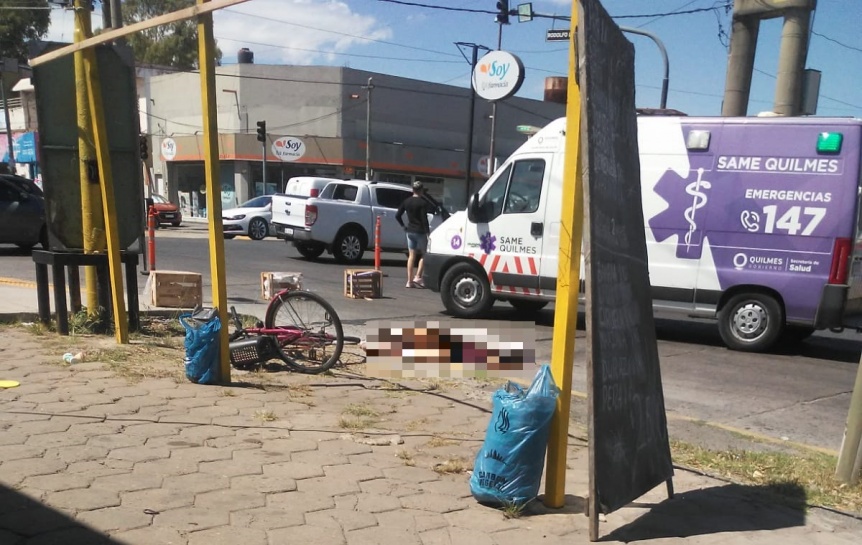 Muri una mujer atropellada por un camin en Quilmes Oeste