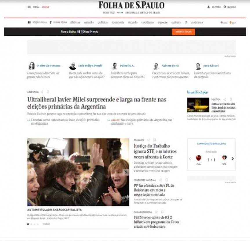 El triunfo de Javier Milei en las PASO repercuti en los medios internacionales