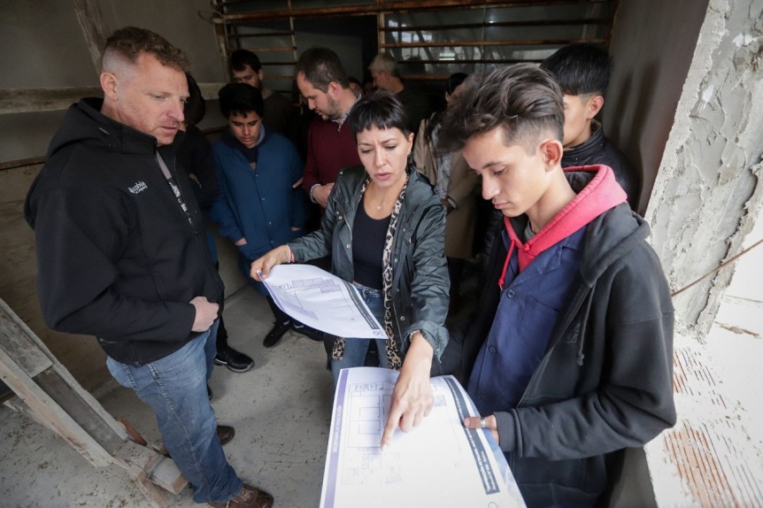 Mayra Mendoza supervis la obra de ampliacin de la Escuela Secundaria Tcnica N 1