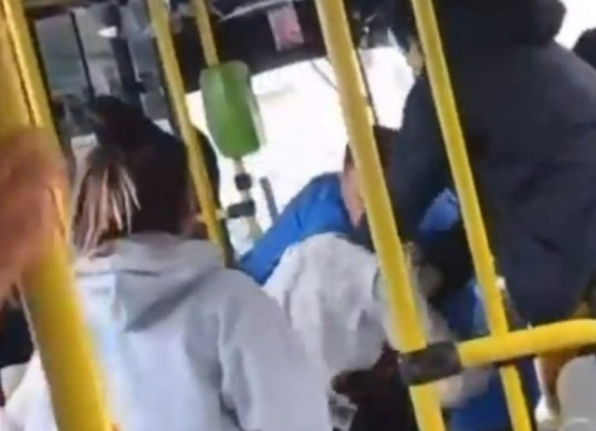 La pelea a trompadas entre un chofer de colectivo y un pasajero que quiso viajar sin pagar