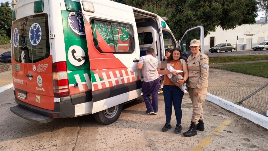 Corrientes: Una mujer de Prefectura le salv la vida a un beb