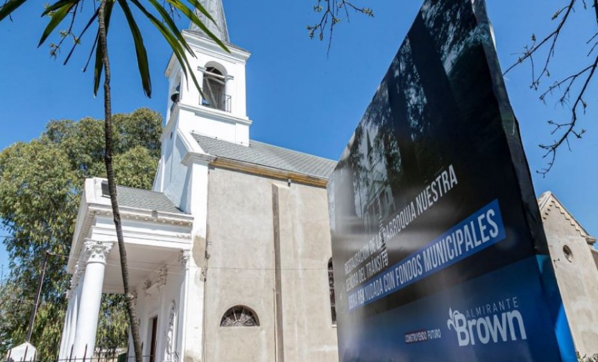 En el 152 aniversario de Ministro Rivadavia, Cascallares recorri obras en la Iglesia del Trnsito