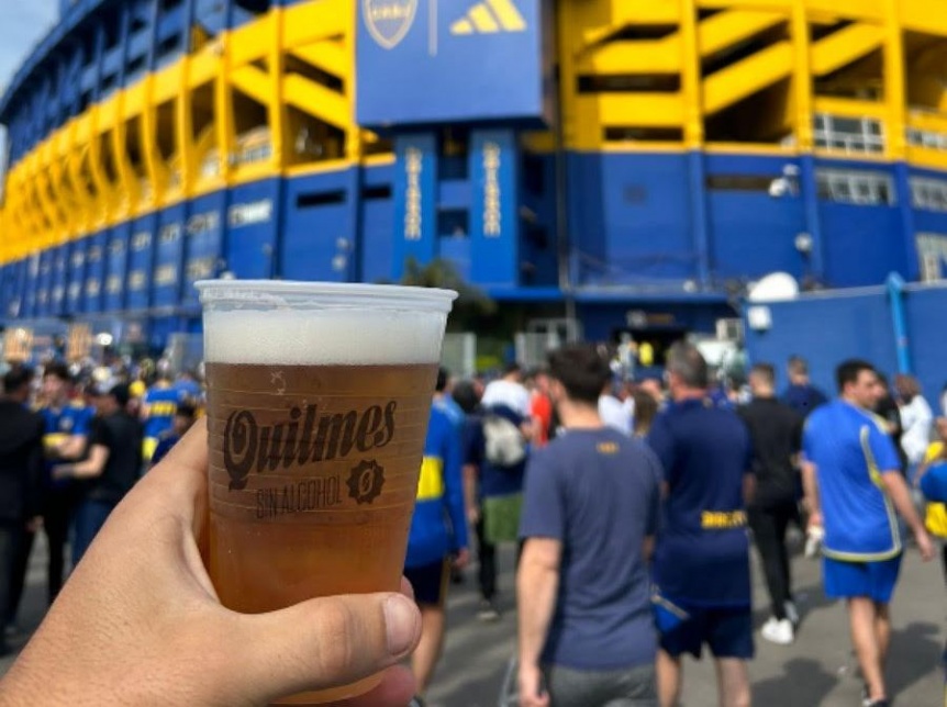 Cerveza Quilmes sin alcohol estuvo presente en el Superclsico mayor de ftbol