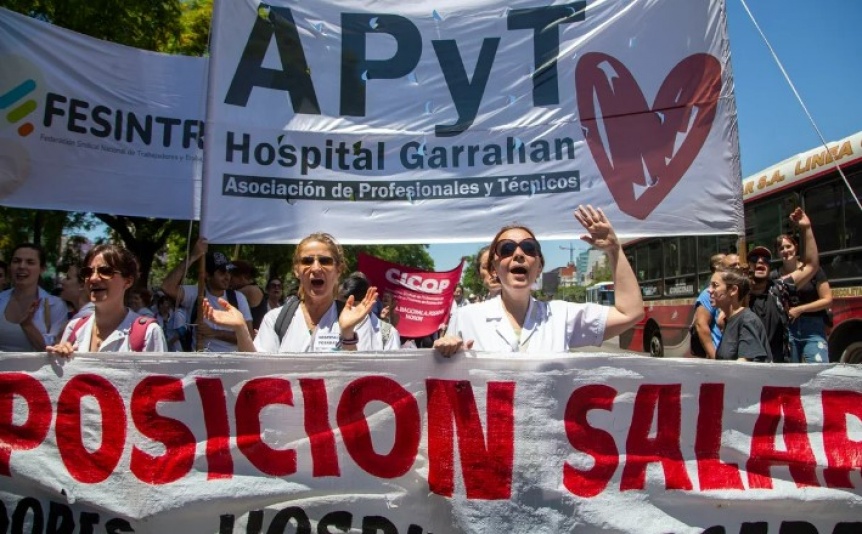 Trabajadores del Hospital Garrahan comienzan un paro total por 48 horas