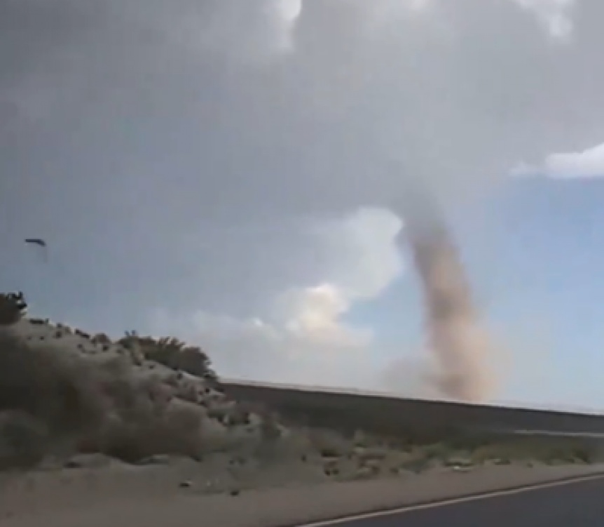 VIDEO | Viento, lluvias, granizo y un tornado pas por una zona rural de La Pampa