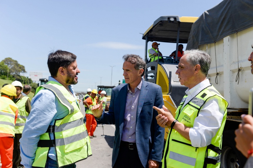 En Berazategui, Katopodis inici las obras en el Ramal Gutirrez de la Autopista