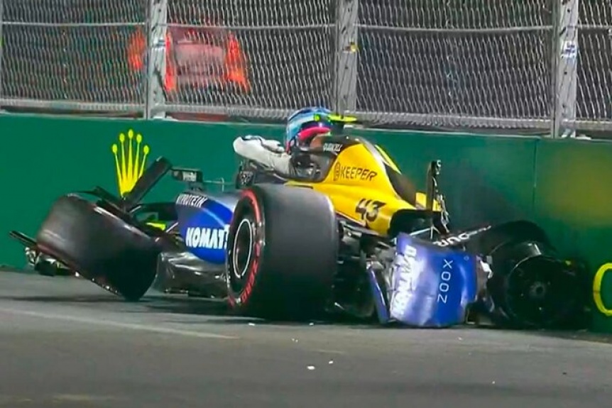 Tremendo accidente de Colapinto en la clasificacin del GP de Las Vegas