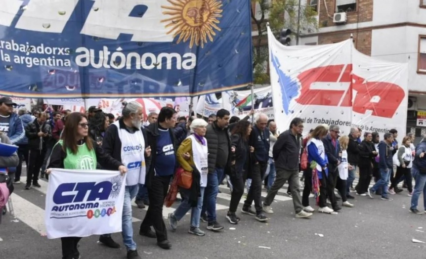 Marcha de gremios contra el gobierno de Milei: Propusieron rebelarse, combatirlo y sacarlo