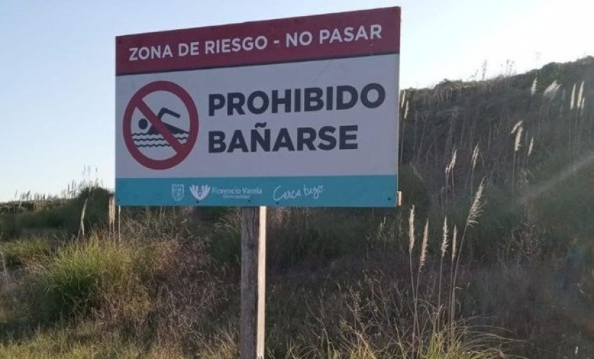 Reiteran los peligros y la prohibicin de baarse en las tosqueras de la zona