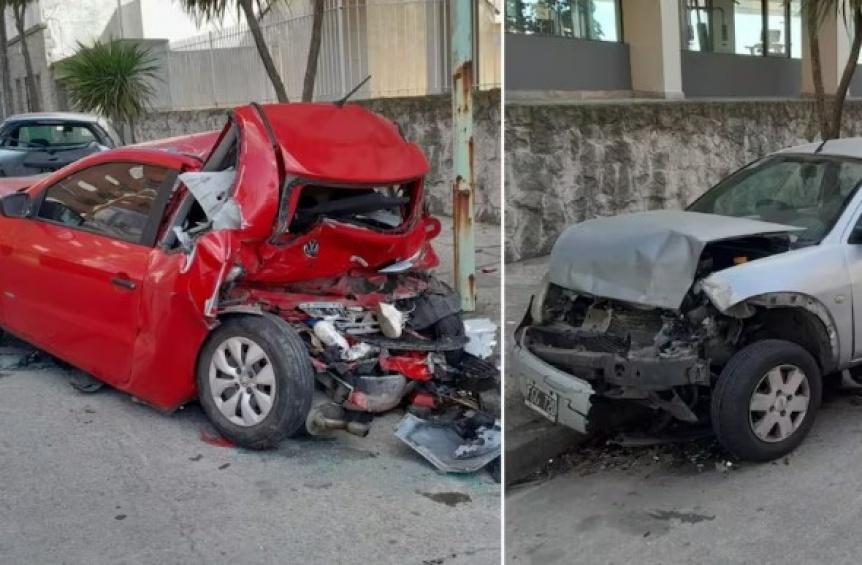 VIDEO | Una adolescente conduca alcoholizada y choc varios autos estacionados