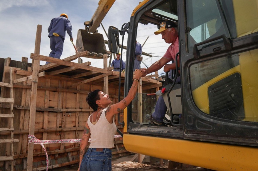 Mayra Mendoza particip de la puesta en funcionamiento de las nuevas tolvas del Ecoparque